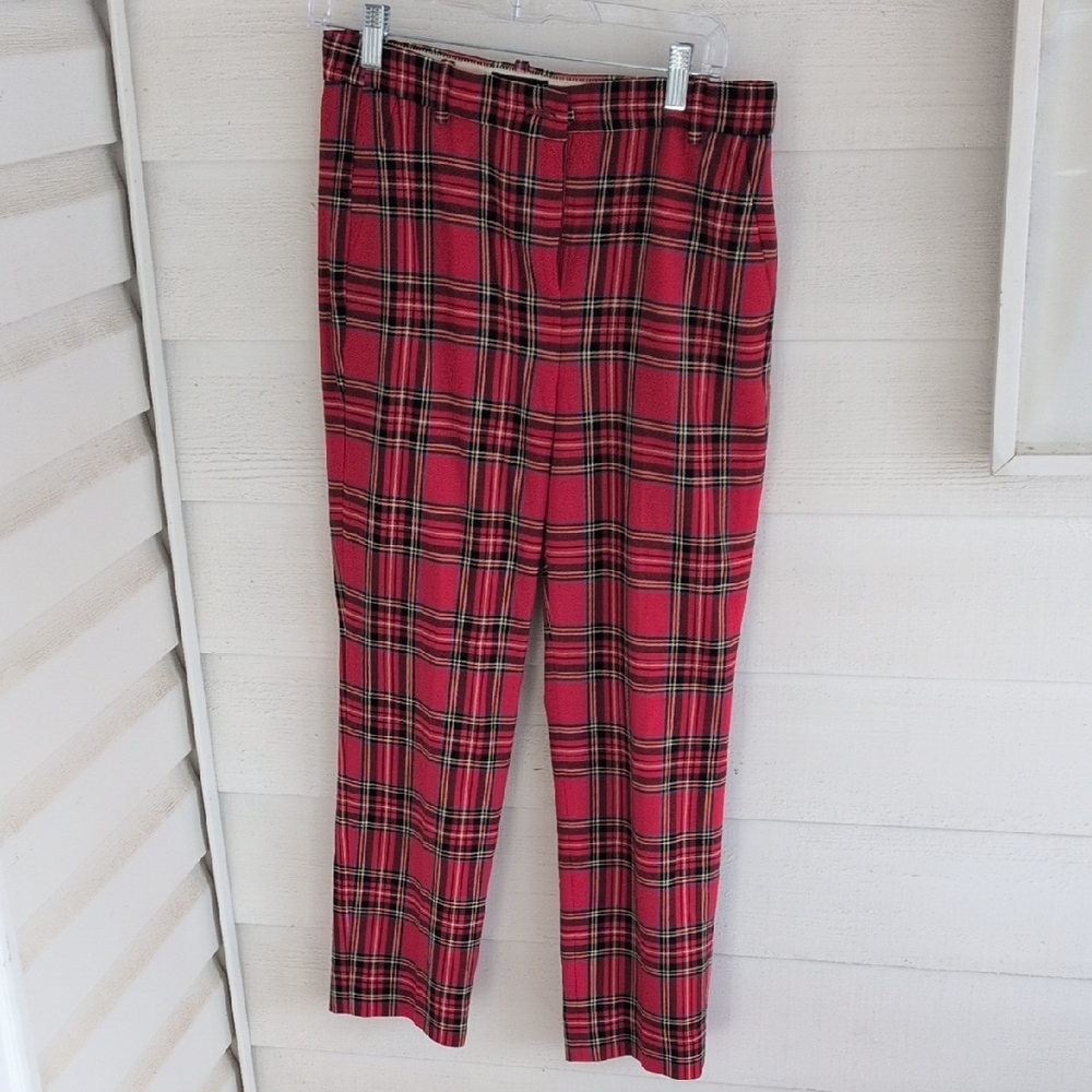 J. Crew Red Plaid Women's Cropped Pants